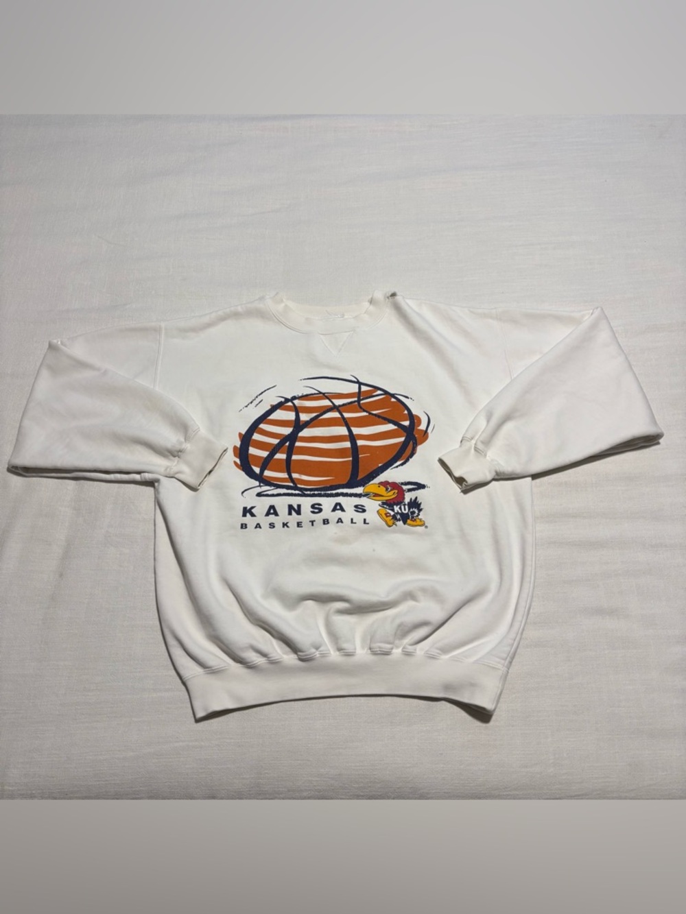 Vintage Kansas Jayhawks Basketball Crew Sweatshirt | Gear for Sports | Sz Small